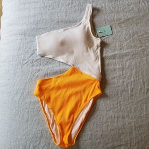 Candy Rain One Shoulder One-piece Swimsuit